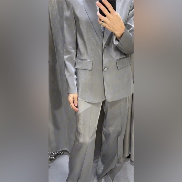 ZARA METALLIC BLAZER - Picture 2 of 10